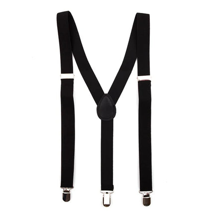 Solid Black Suspenders