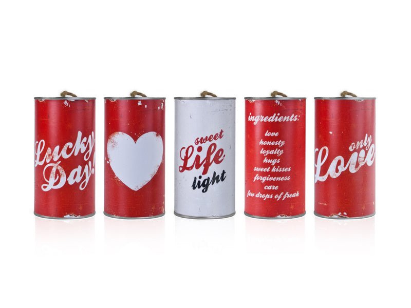 Huwelijksblikken Retro 14cm 5st van Partydeco koop je bij Partywinkel