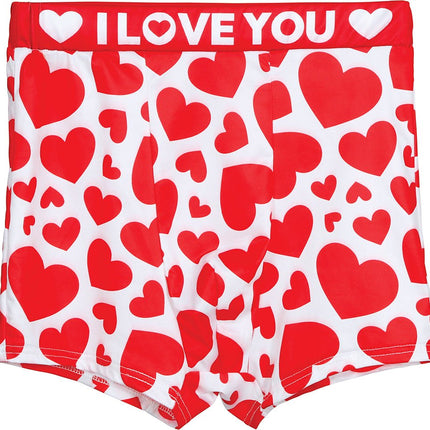 I Love You Onderbroek Rood Wit Hartjes van Fiestas Guirca koop je bij Partywinkel