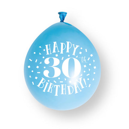10ct Happy 30th Birthday 23cm Latex Balloons