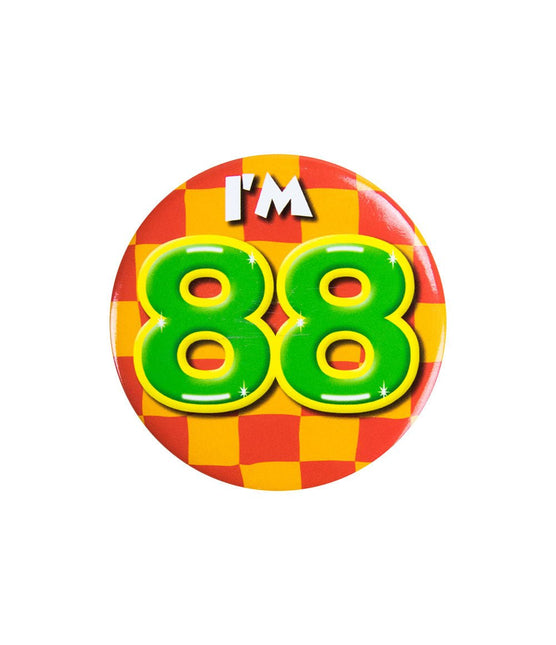 I'm 88 Button 88 Jaar 5,5cm van Paper Dreams koop je bij Partywinkel