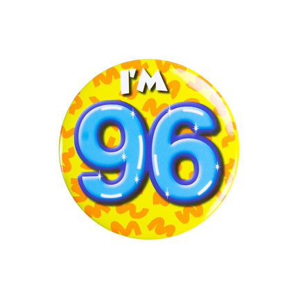 I'm 96 Button 96 Jaar 5,5cm van Paper Dreams koop je bij Partywinkel