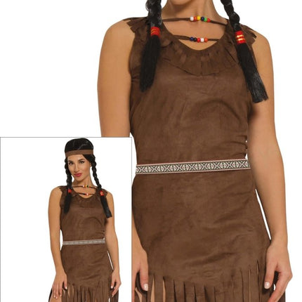 Indiaanse Jurk Beige Dames van Fiestas Guirca koop je bij Partywinkel