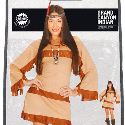 Indiaanse Jurk Bruin Dames 2 delig van Fiestas Guirca koop je bij Partywinkel