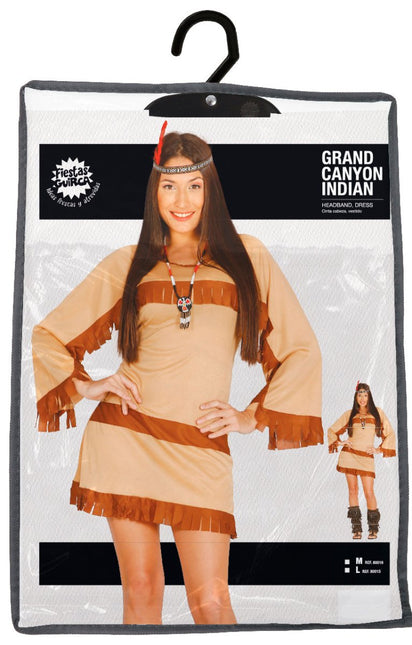 Indiaanse Jurk Bruin Dames 2 delig van Fiestas Guirca koop je bij Partywinkel