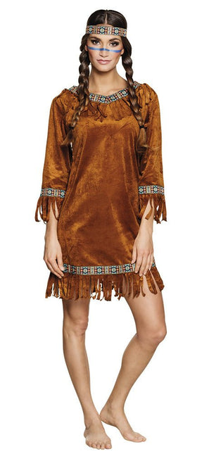 Indianen Jurk Bruin M van Boland koop je bij Partywinkel