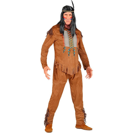 Indianen Kostuum Bruin Heren 3 delig van Widmann koop je bij Partywinkel