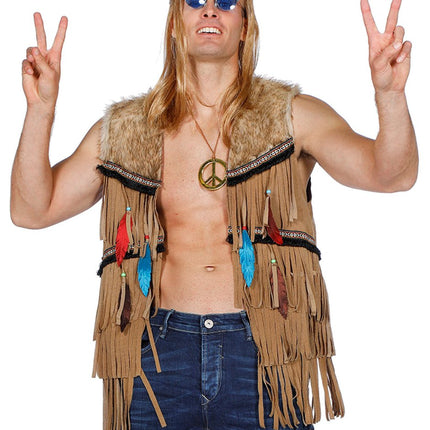 Indianen Vest Hippie van Wilbers & Wilbers koop je bij Partywinkel
