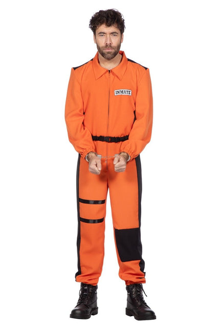 Inmate overall oranje van Wilbers & Wilbers koop je bij Partywinkel