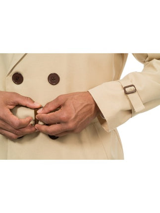 Men's Beige Detective Trench Coat