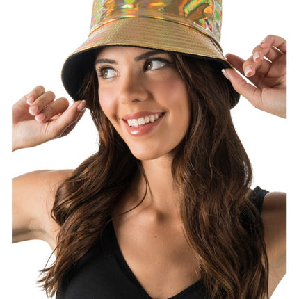Iridescent Gold Fisherman's Hat, One Size