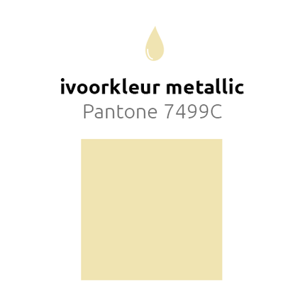 Ivoorkleur Reuze Ballon Metallic 60cm van Balloonia koop je bij Partywinkel