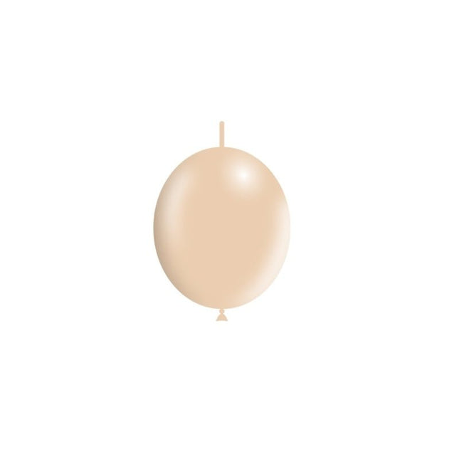 Ivoorkleurige Knoopballonnen 15cm 100st van Balloonia koop je bij Partywinkel