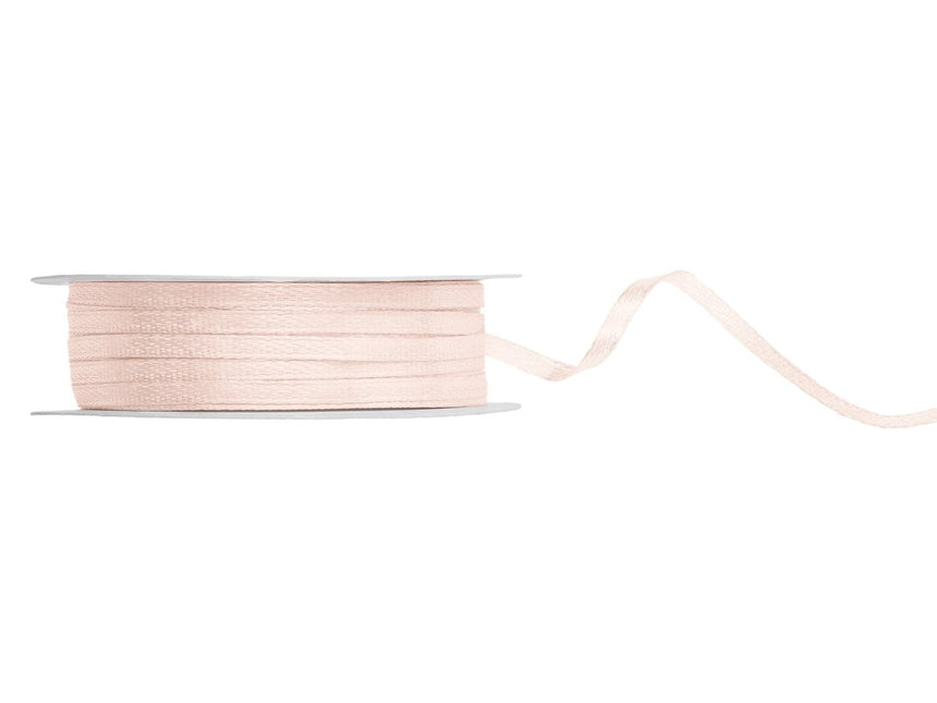 Ivoorkleurige Lint 3Mm 50m van Partydeco koop je bij Partywinkel