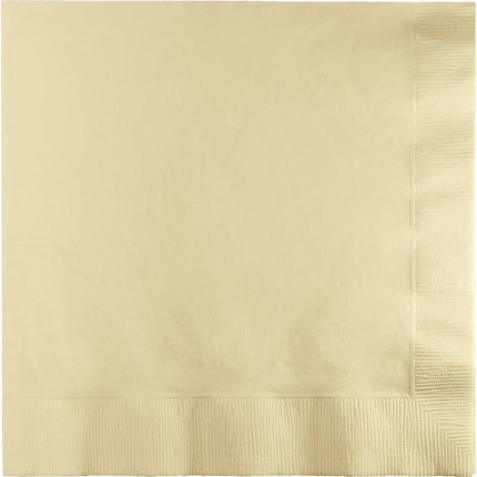 Ivoorkleurige Servetten 3 - Laags 41cm 25st van Creative Converting koop je bij Partywinkel