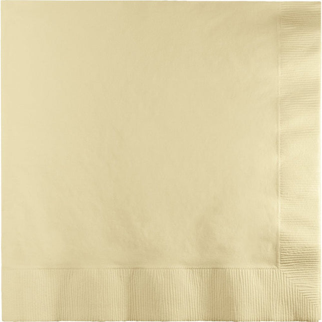 Ivoorkleurige Servetten 3 - Laags 41cm 25st van Creative Converting koop je bij Partywinkel
