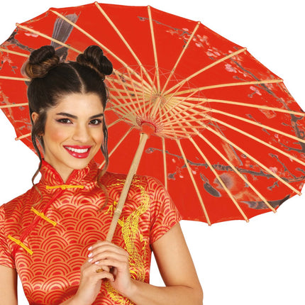 Japanse Paraplu Rood 82cm van Fiestas Guirca koop je bij Partywinkel