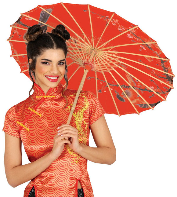 Japanse Paraplu Rood 82cm van Fiestas Guirca koop je bij Partywinkel