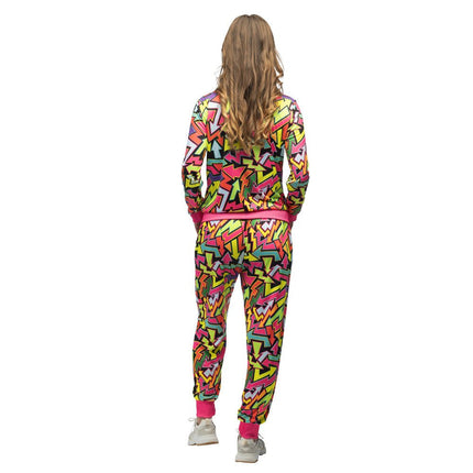 Jaren 90 Trainingspak Fout Gekleurd Dames Uv van Boland koop je bij Partywinkel