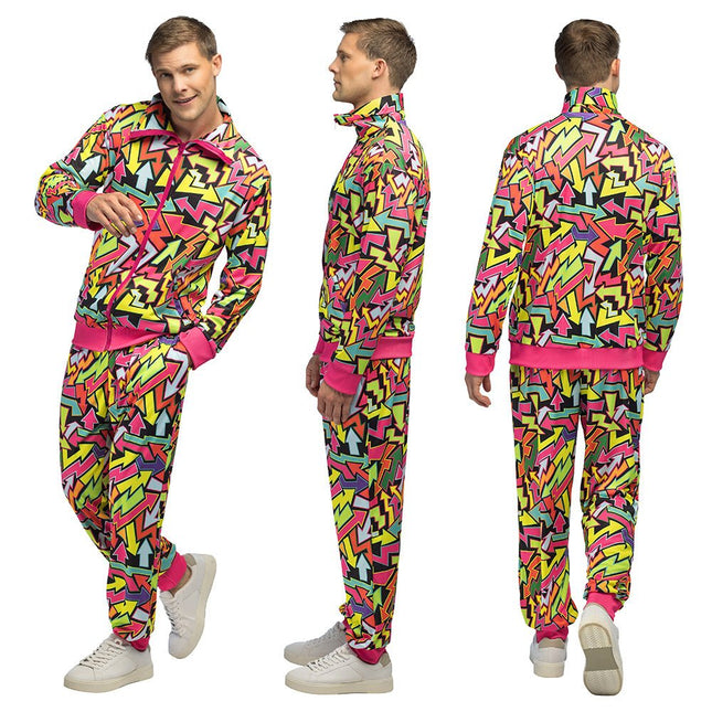 Jaren 90 Trainingspak Fout Gekleurd Heren Uv van Boland koop je bij Partywinkel