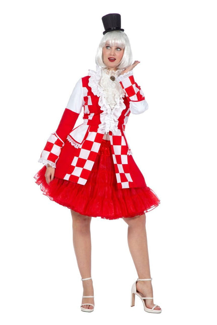 Brabant Jas Rood Wit Dames van Wilbers & Wilbers koop je bij Partywinkel