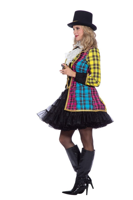 Schotland Jas Geel Blauw Roze Dames Ruit van Wilbers & Wilbers koop je bij Partywinkel