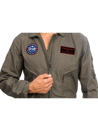 Men's Fighter Jet Pilot Jumpsuit, Olive Green