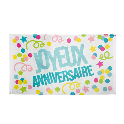 Joyeux Anniversaire Gevelvlag 1,5m van Boland koop je bij Partywinkel