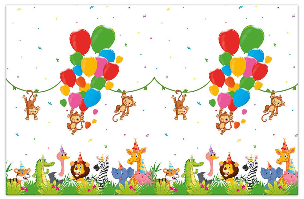 Jungle Dieren Tafelkleed 1.8m van Procos koop je bij Partywinkel