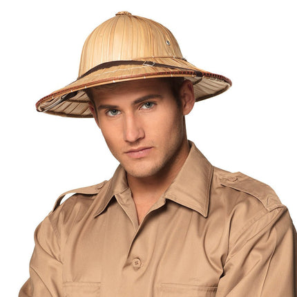 Jungle Hoed Tropenhelm Stro van Boland koop je bij Partywinkel