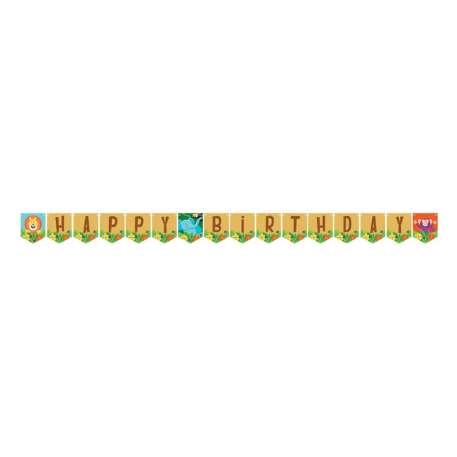 Jungle Slinger Happy Birthday 1,7m van Creative Converting koop je bij Partywinkel