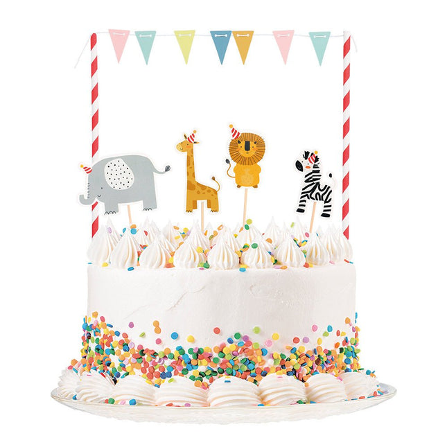 Jungle Taarttopper Jungle Dieren Set 7 delig van Boland koop je bij Partywinkel