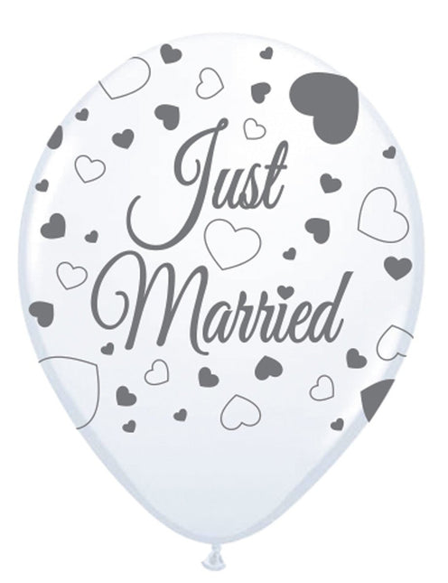Just Married Ballonnen 30cm 8st van Folat koop je bij Partywinkel