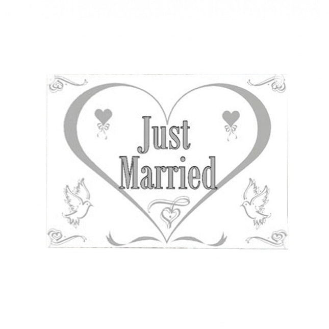 Just Married Raamvlag 1,5m van Folat koop je bij Partywinkel