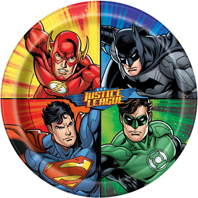 Justice League Borden 23cm 8st van Unique koop je bij Partywinkel