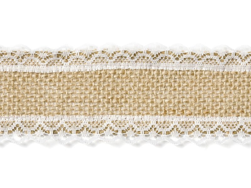 Jute Lint Kant 5cm 5m van Partydeco koop je bij Partywinkel