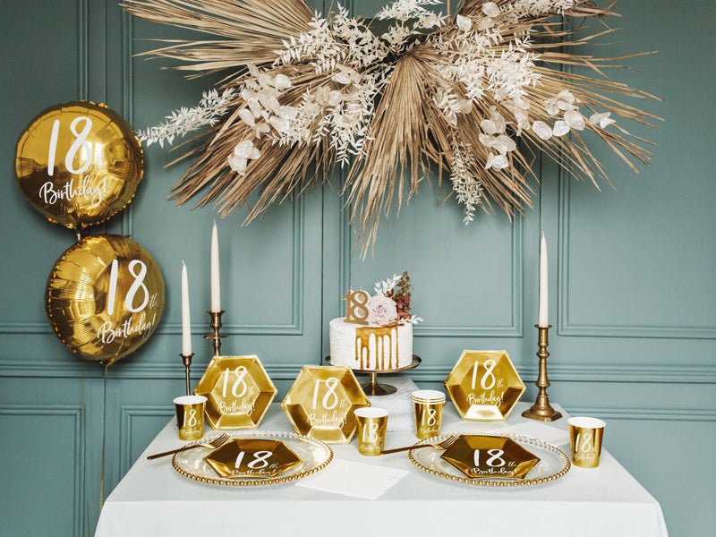 Kaars 18 Jaar Goud 7,5cm van Partydeco koop je bij Partywinkel