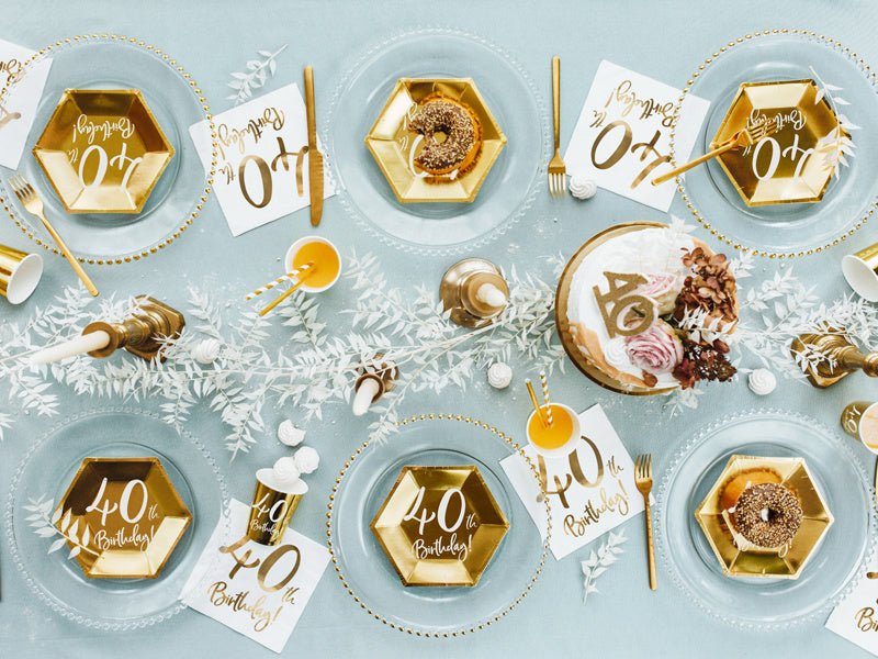 Kaars 40 Jaar Goud 7,5cm van Partydeco koop je bij Partywinkel