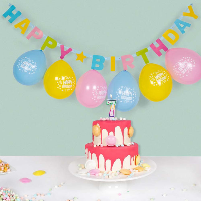 Kaars 6 Jaar 8cm van Boland koop je bij Partywinkel