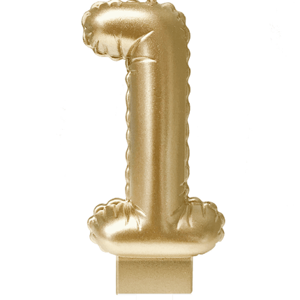Kaars Folie Ballon Goud 1 10cm van Paper Dreams koop je bij Partywinkel