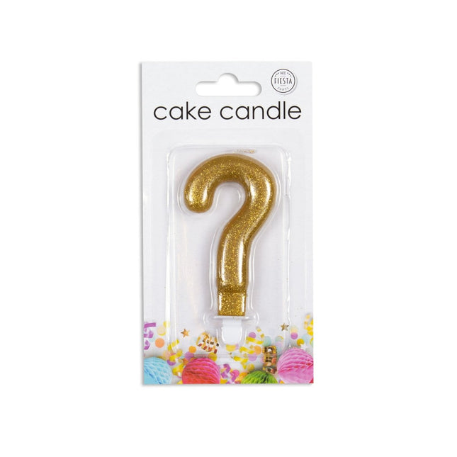 Kaars ? Jaar Goud Glitter 7cm van WeFiesta koop je bij Partywinkel