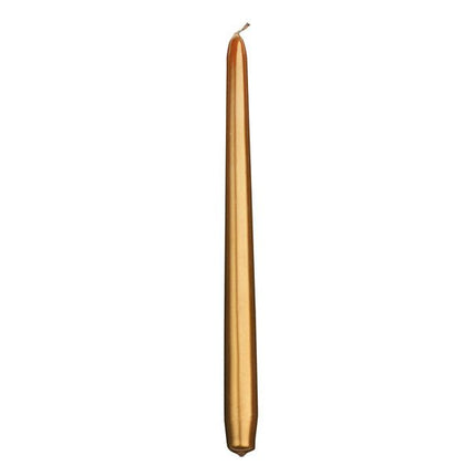 Kaarsen Goud Metallic 29cm 10st van Partydeco koop je bij Partywinkel