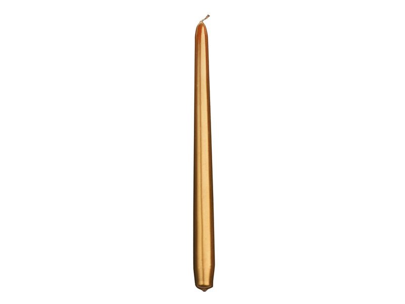 Kaarsen Goud Metallic 29cm 10st van Partydeco koop je bij Partywinkel