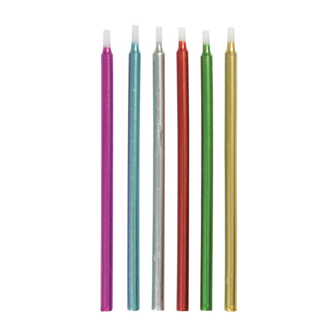 Kaarsen Metallic 12,7cm 12st van Unique koop je bij Partywinkel