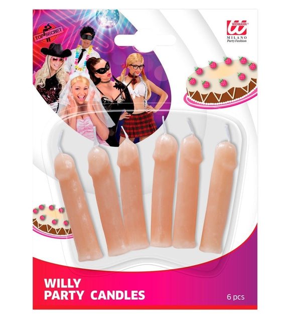 Kaarsen Piemel 6st van Widmann koop je bij Partywinkel