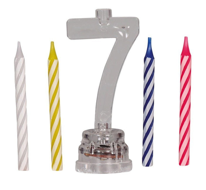 Kaarsenhouder 7 Jaar Led 13cm van Fiestas Guirca koop je bij Partywinkel