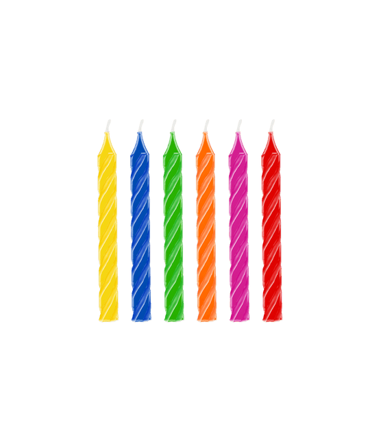 Kaarsjes - Meerkleurig van Paper Dreams koop je bij Partywinkel
