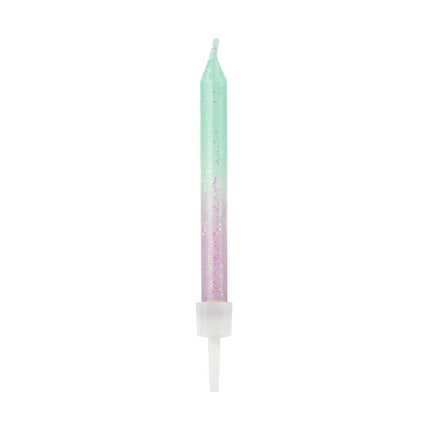 Kaarsjes Ombre 6cm 20st van Partydeco koop je bij Partywinkel