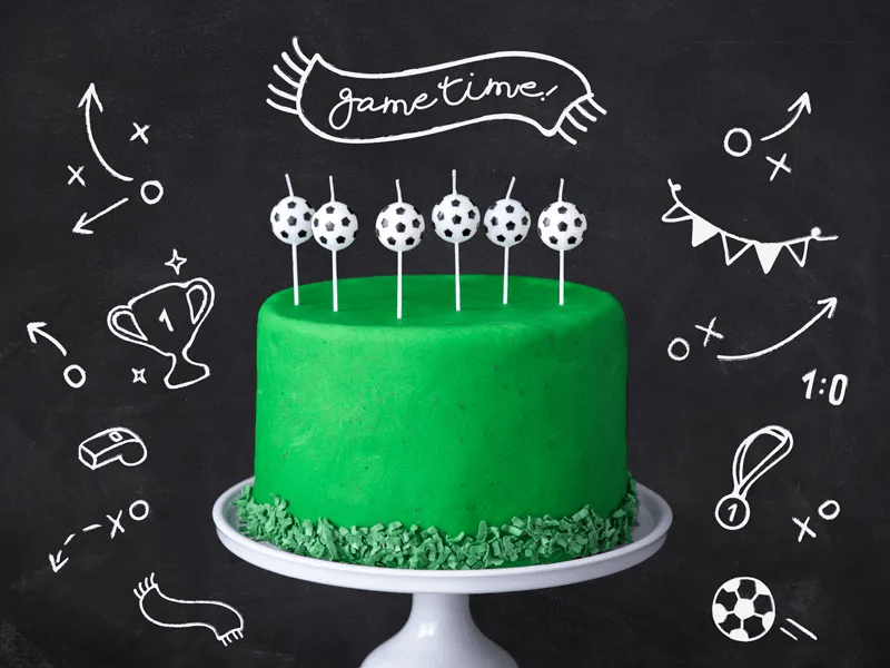 Kaarssen Voetbal 2,5cm 6st van Partydeco koop je bij Partywinkel