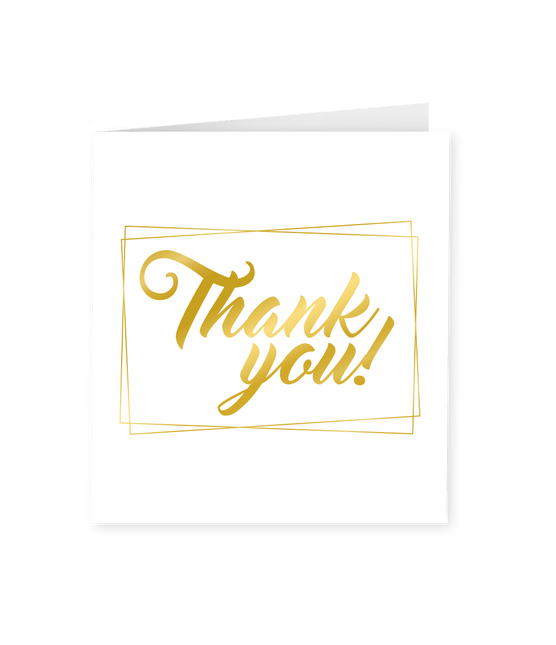Kaart Thank You Goud Wit 15cm van Paper Dreams koop je bij Partywinkel
